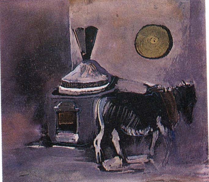 Su molente, dipinto
