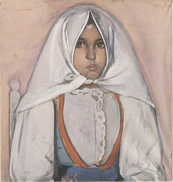 Ragazza di busachi, dipinto