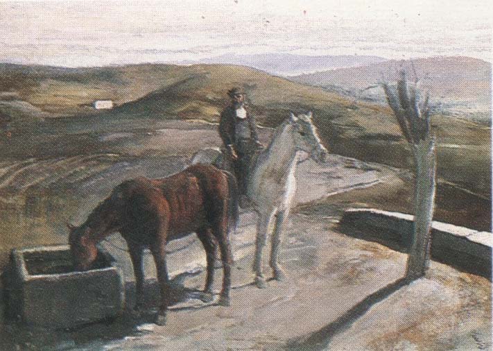 Abbeveratoio in logudoro, dipinto