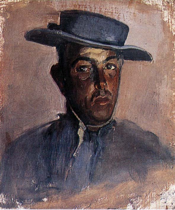 Confratello campidanese (studio di testa), dipinto