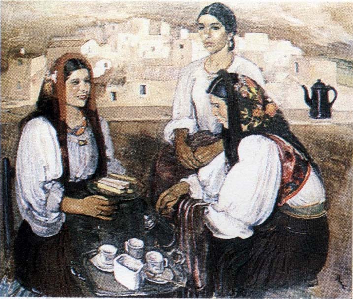 Donne di oliena, dipinto