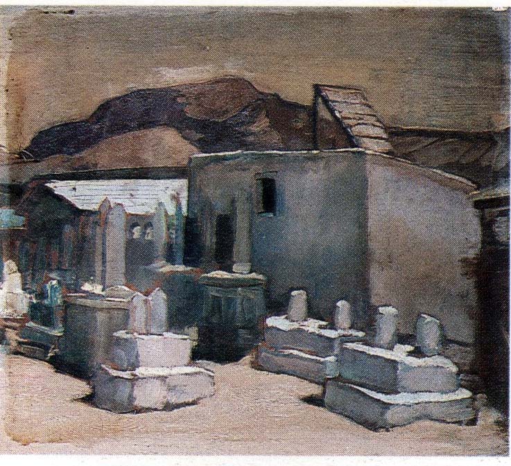 Architetture arabe (cimitero), dipinto