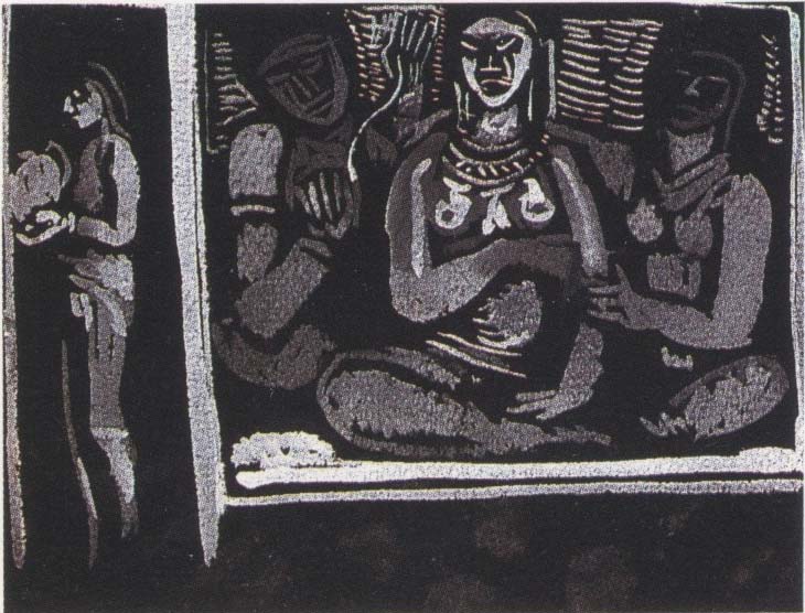Composizione e figura - studi, dipinto