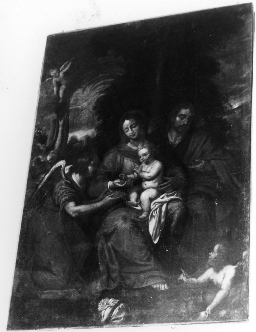 riposo nella fuga in Egitto (dipinto) - ambito ligure (prima metà sec. XVII)