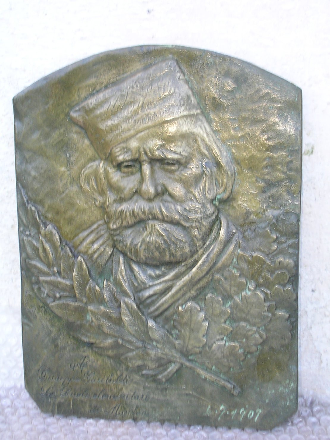 Ritratto di giuseppe garibaldi (targa, oggetti commemorativi)