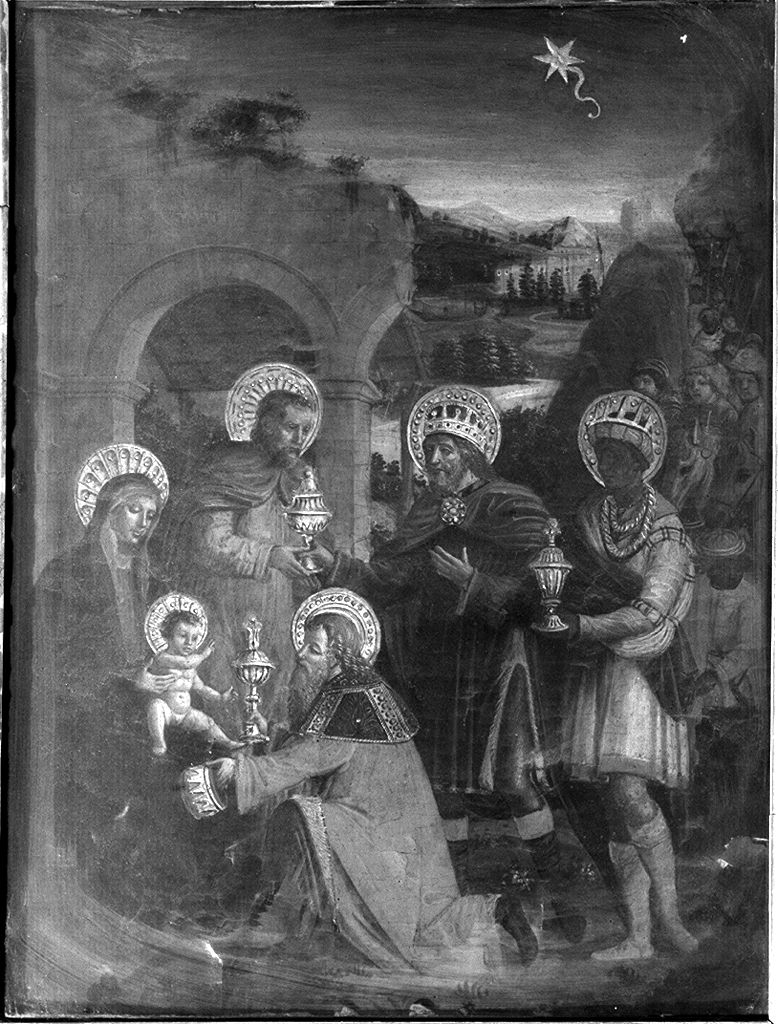 adorazione dei Magi (dipinto) di Ambrogio da Fossano detto Bergognone (maniera) (primo quarto sec. XVI)