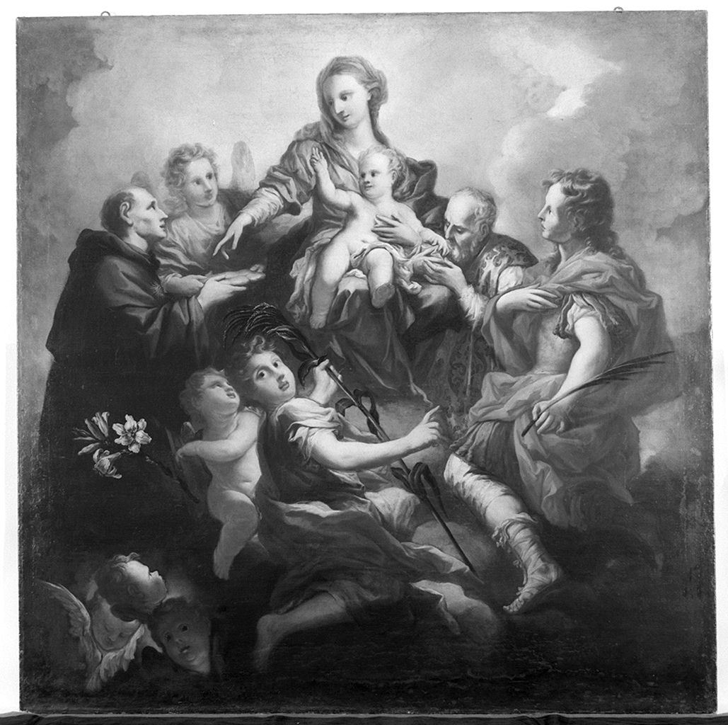 Madonna con Bambino e Santi (dipinto) di Dandini Pietro (fine/ inizio secc. XVII/ XVIII)