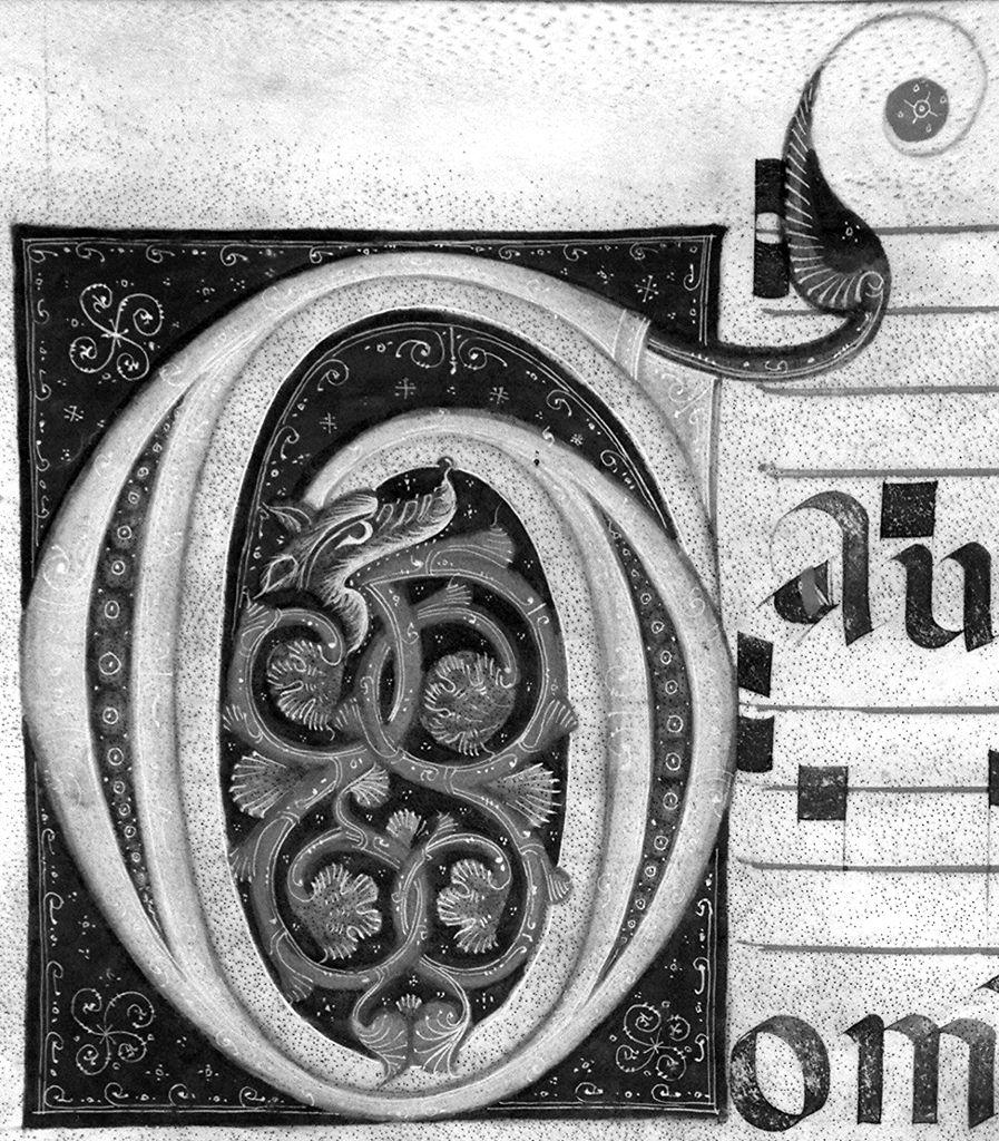 lettera G (miniatura) - ambito fiorentino-aretino (sec. XIII)