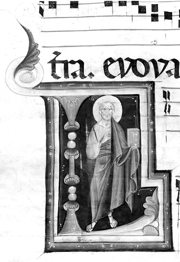 lettera L, San Lazzaro (miniatura) - ambito fiorentino-aretino (sec. XIII)