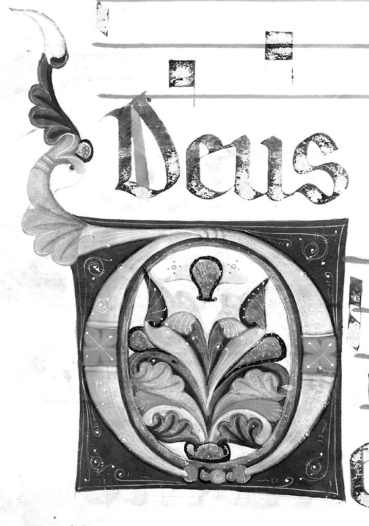 lettera D (miniatura) - ambito fiorentino-aretino (sec. XIII)