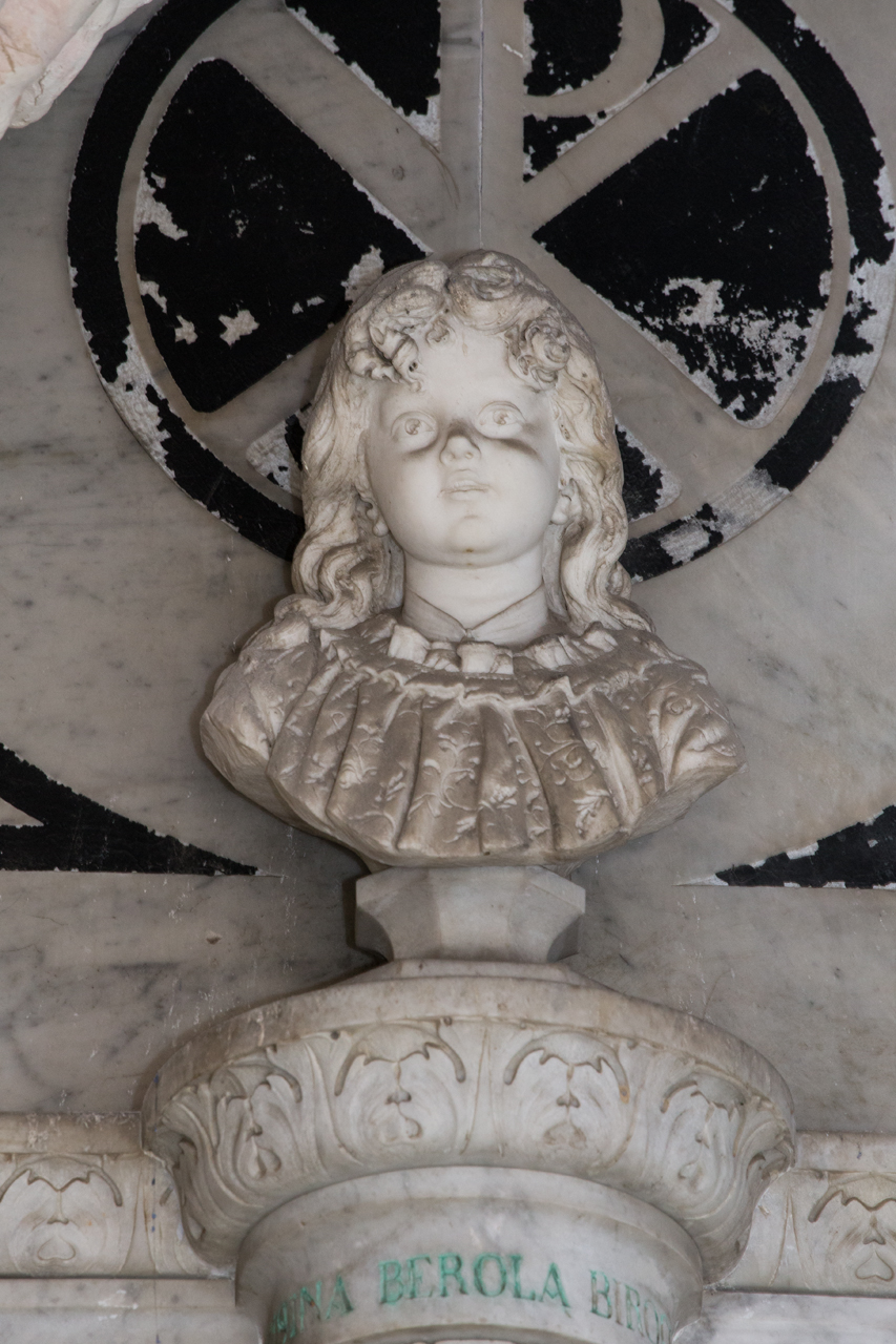 figura femminile (scultura - busto, elemento d'insieme) di Sartorio Giuseppe (sec. XIX)