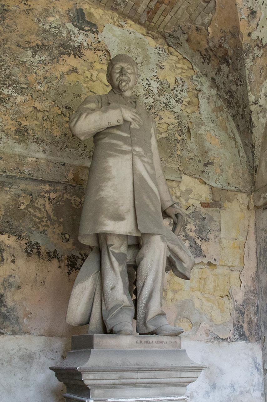 figura maschile, ritratto di Giovanni Devoto (statua, elemento d'insieme) di Villa Giovannni Battista (sec. XIX)