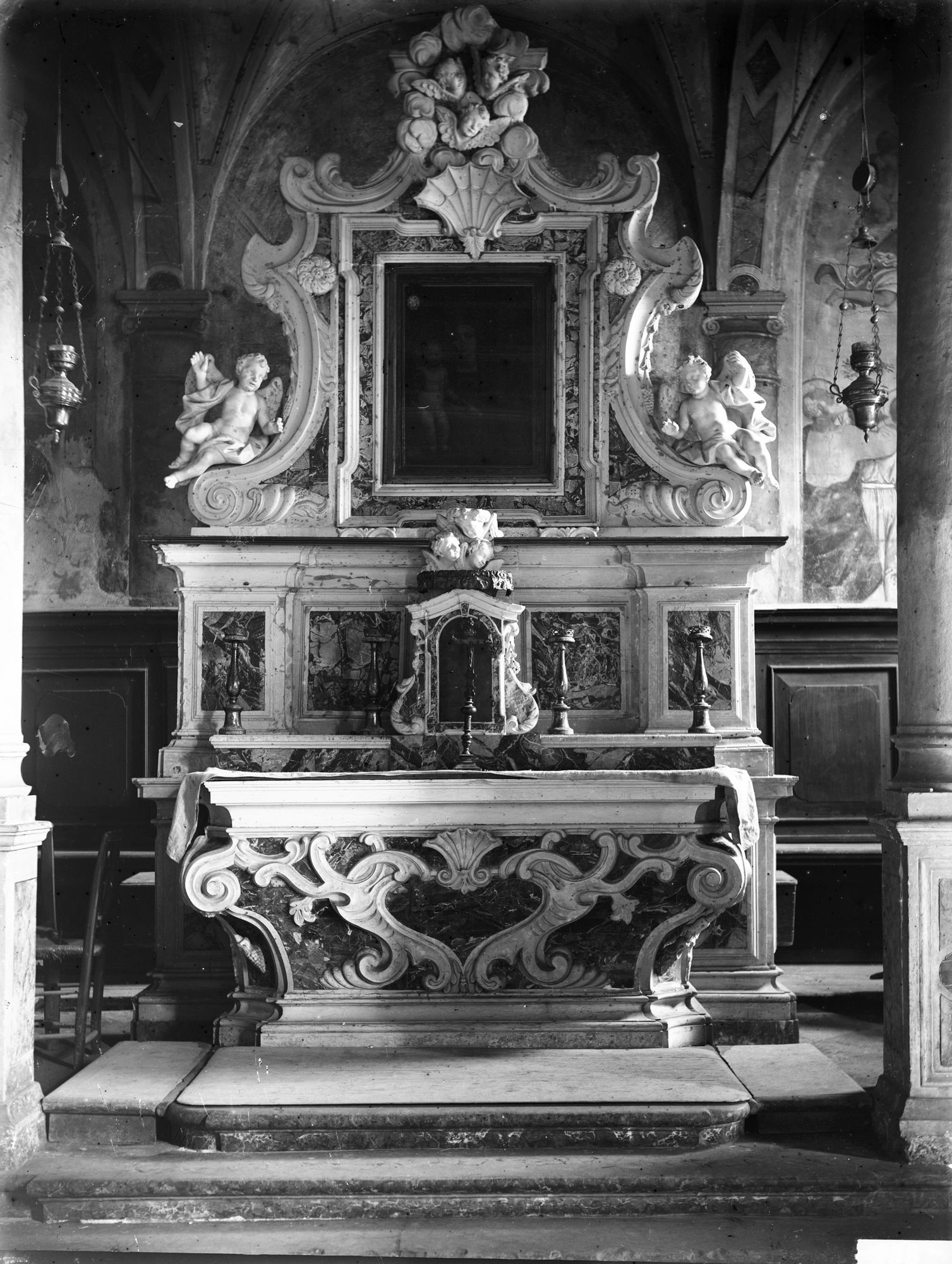 Scuola dei Carmini. Altare barocco (negativo) di Gabinetto fotografico (XX)