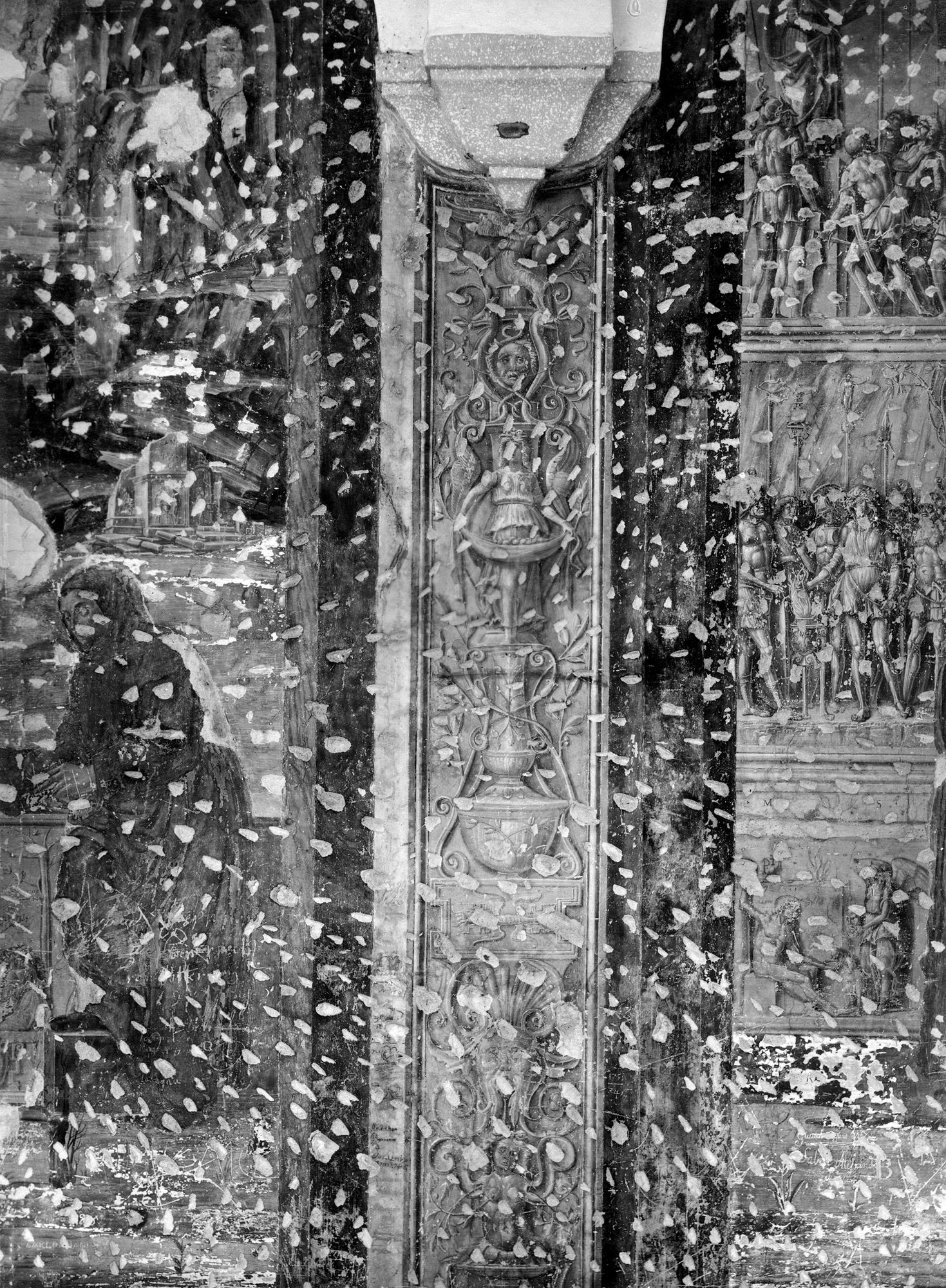 Ex Convento di Santa Giustina. Affrescho del Pariento (negativo) di Gabinetto fotografico (XX)