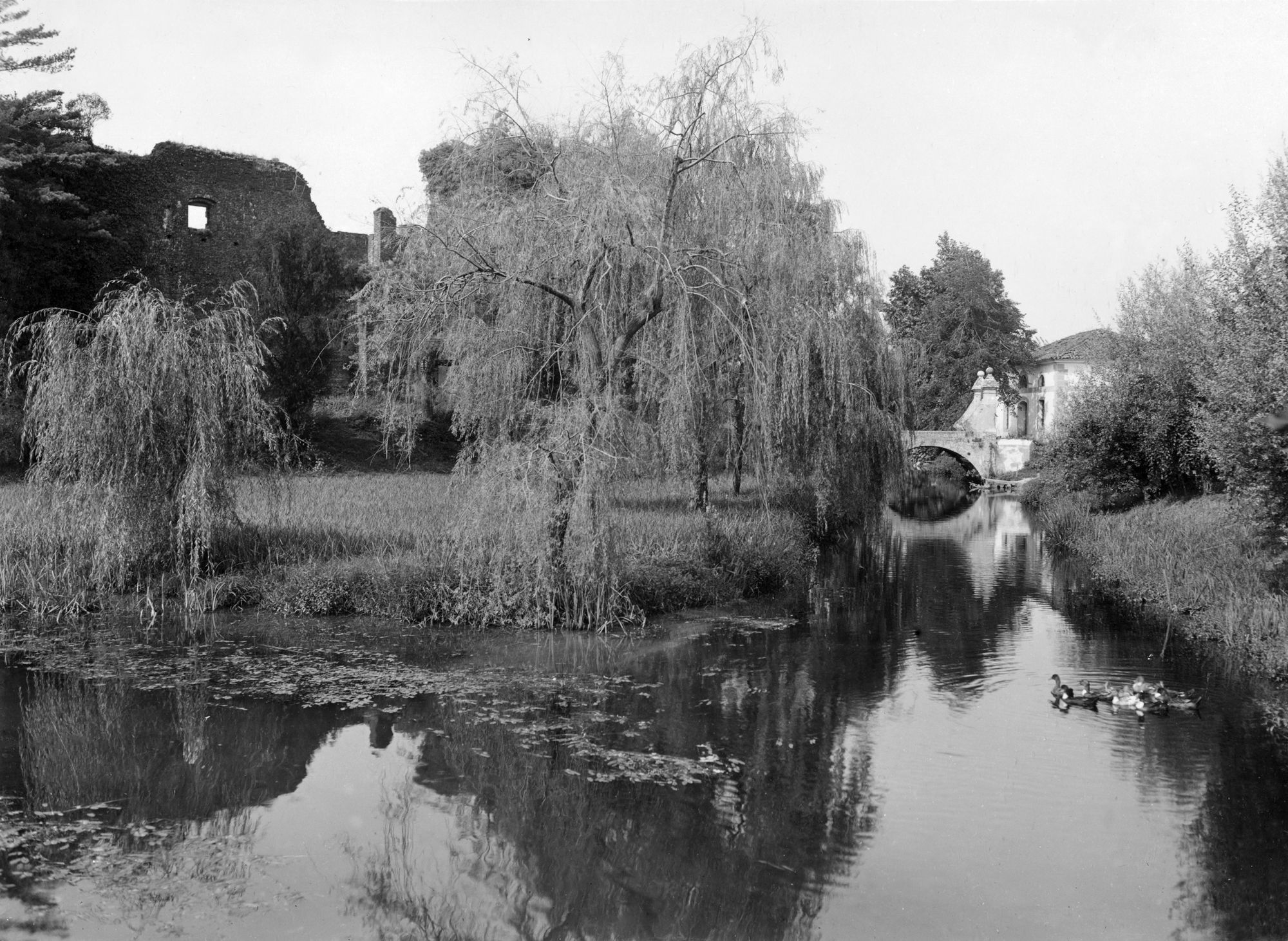 Noale. Vari aspetti delle torri e mura della Rocca dei Tempesta. Sec. XII (negativo) di Gabinetto fotografico (XX)