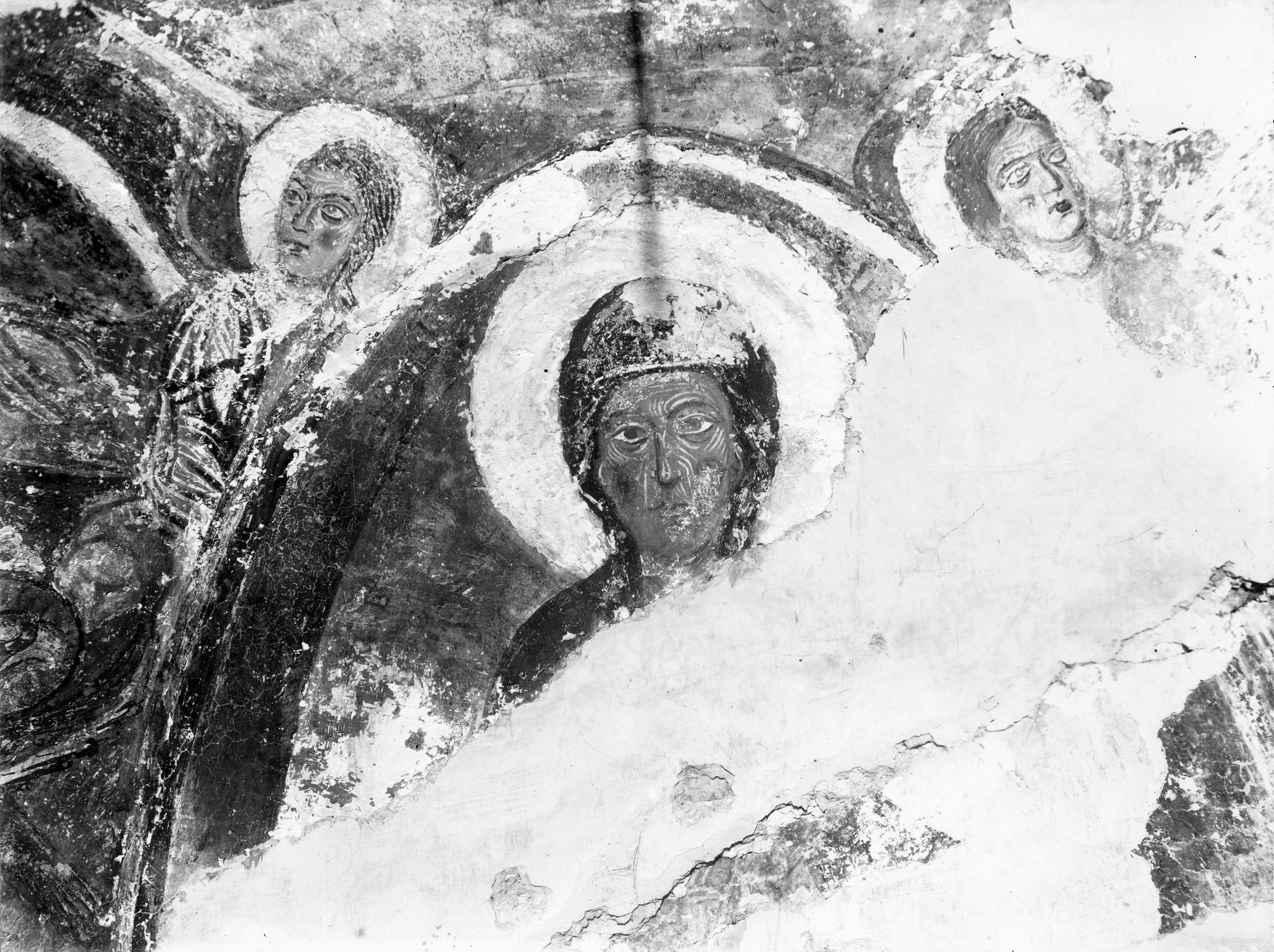 Summaga.Chiesa. Affreschi dell' abside del Sec. XIII (negativo) di Gabinetto fotografico (XX)