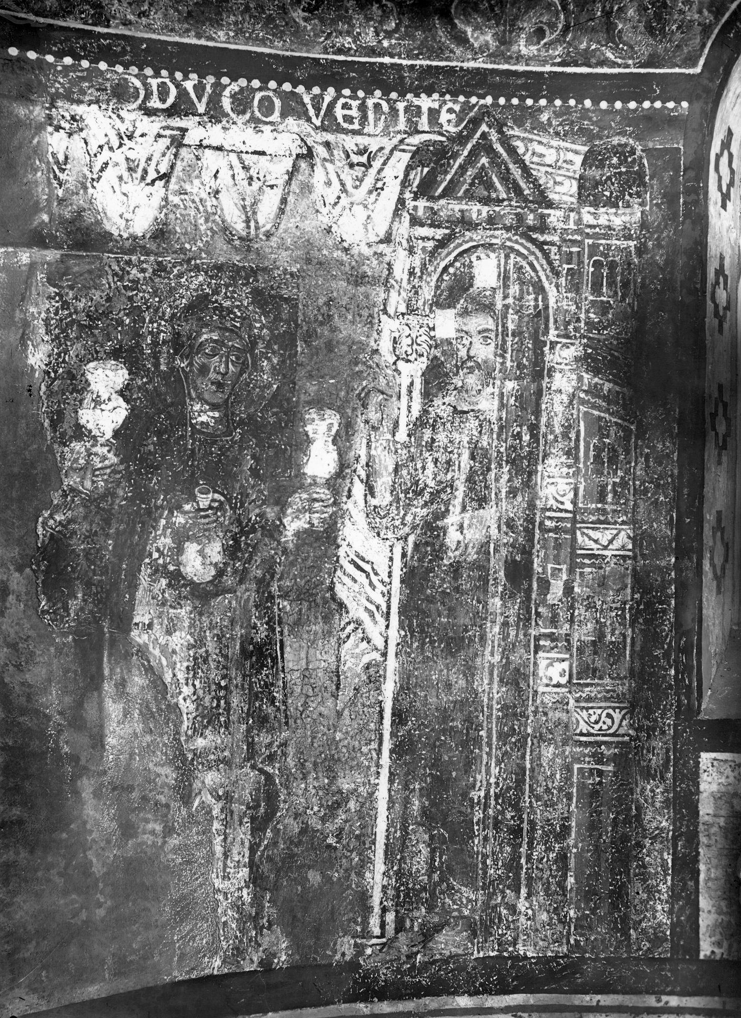 Summaga. Chiesa. Affreschi dell'abside del sec. XIII dopo il restauro (negativo) di Gabinetto fotografico (XX)