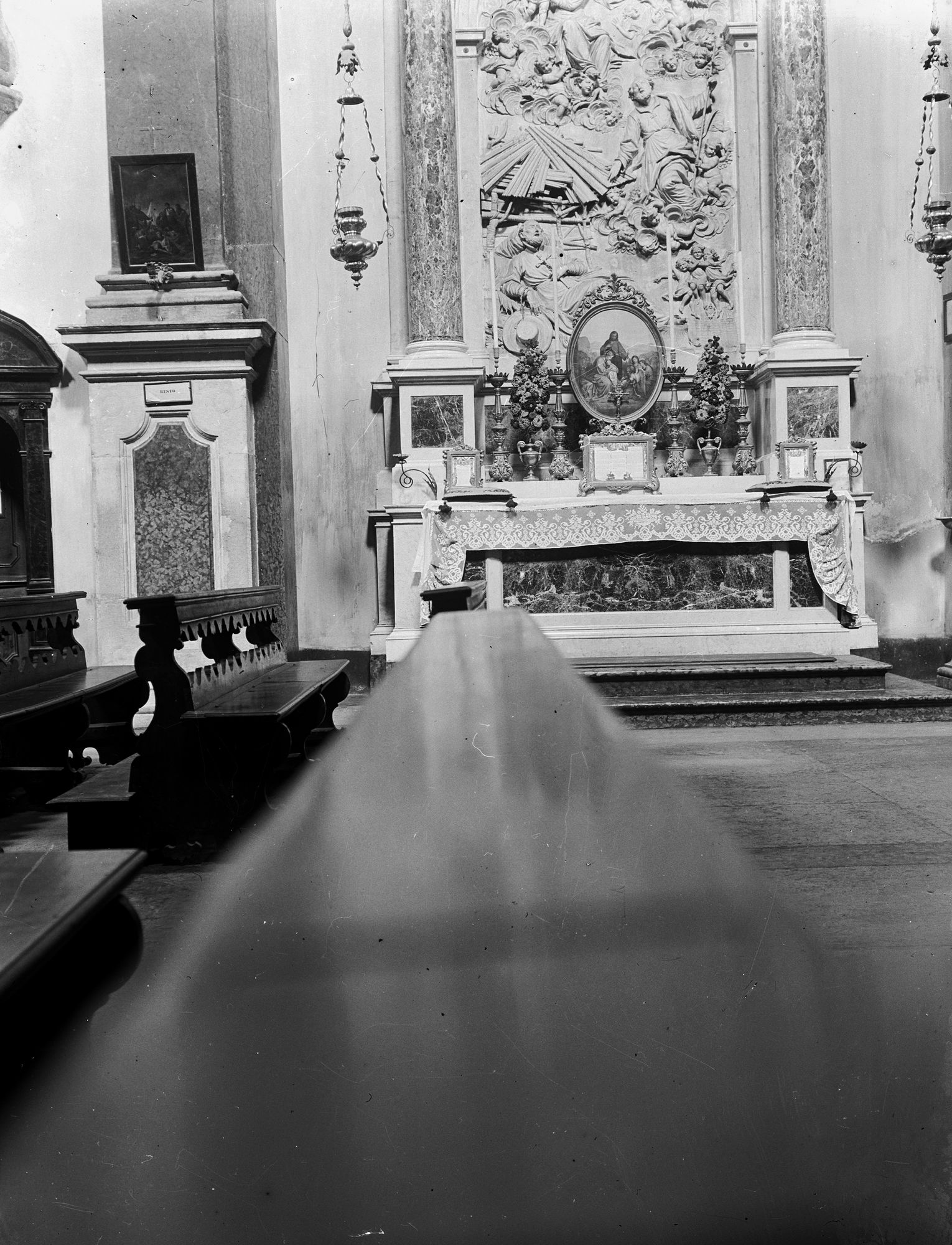 San Pietro di Martire. Pale d'altare in legno del Brustolon in chiesa (negativo) di Ing. Ongaro (XX)