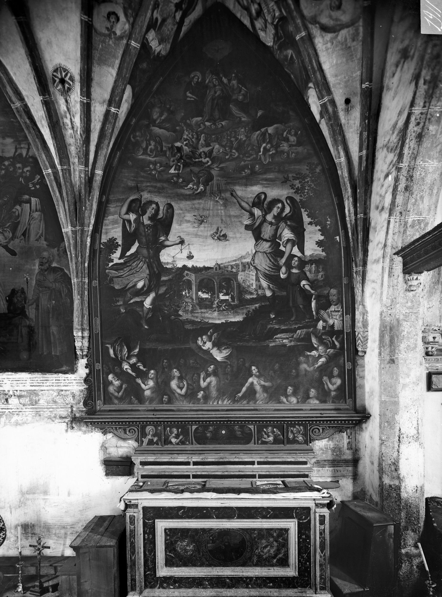 Chiesa di Santa Maria della Difesa. Dipinto in tela. Il Giudizio degli Angeli (negativo) di Gabinetto fotografico (XX)
