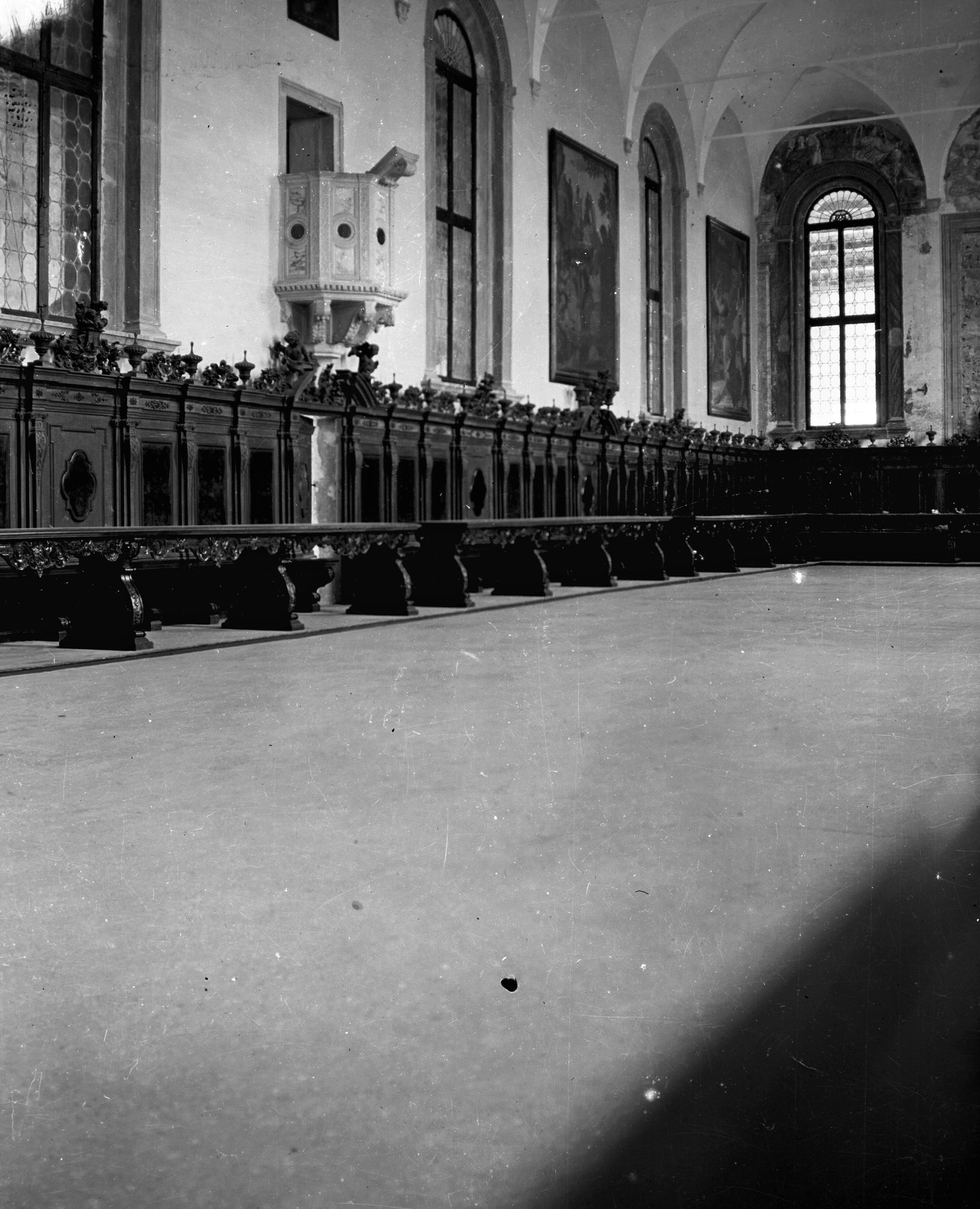 Praglia. Il Refettorio rimesso a posto (negativo) di Ing. Ongaro (XX)