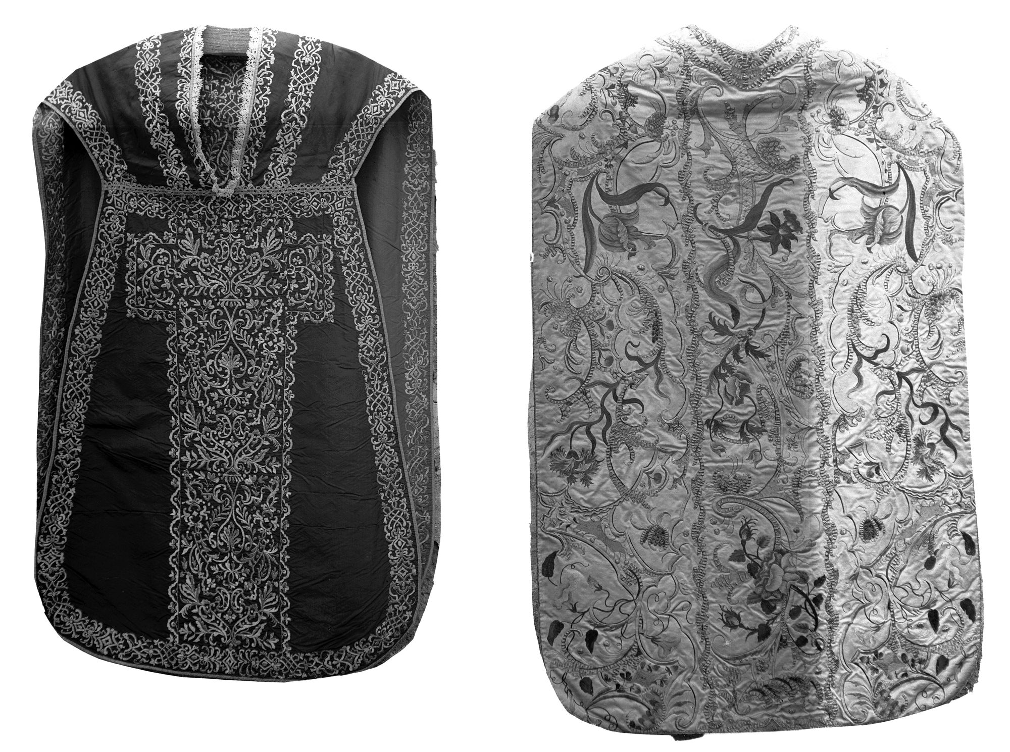 Chiesa di San Tommaso. Pianeta in seta a disegni in rilevo in argento e oro (negativo) di Gabinetto fotografico (XX)