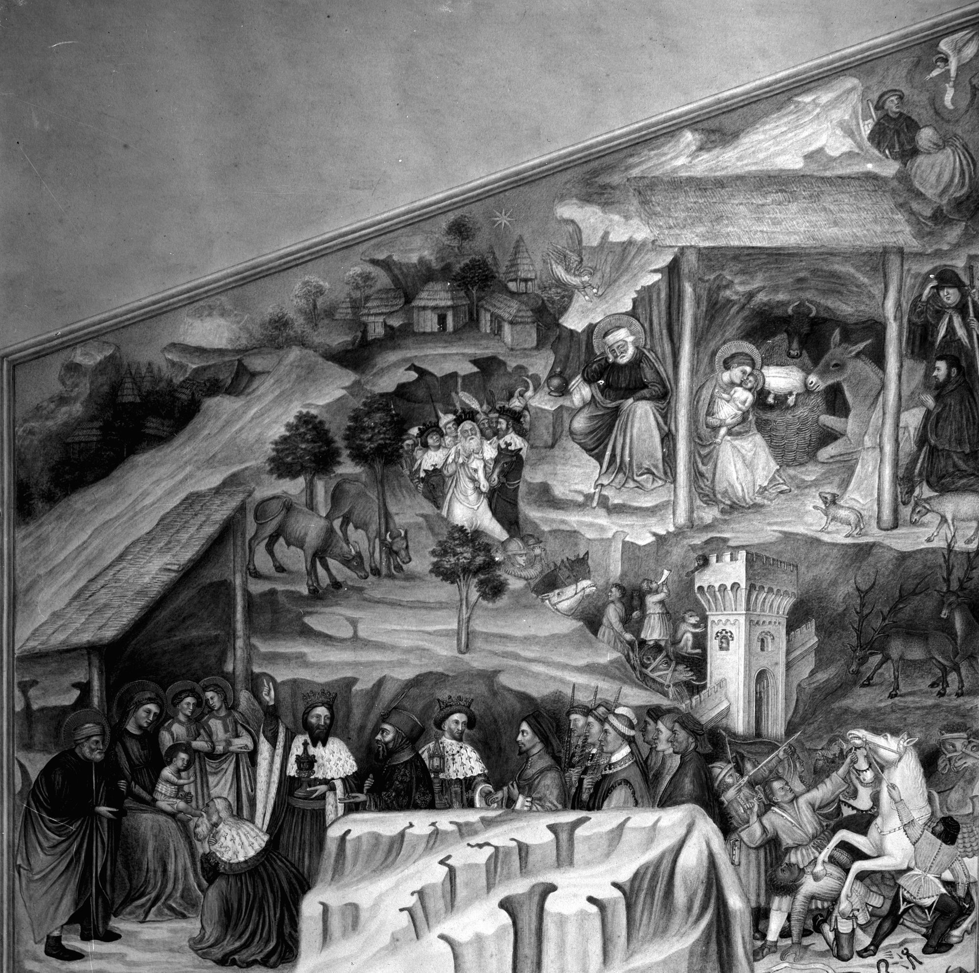 Padova. Museo Civico. Aquerelli di G.B.Lago, riproduzione gli affrschi di P. da Verona già in San Michele (negativo) di Gabinetto fotografico (XX)