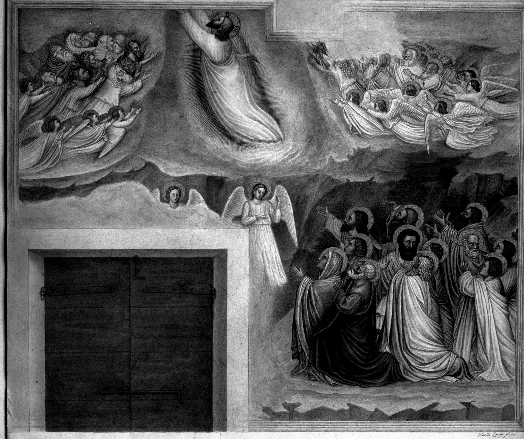 Padova. Museo Civico. Aquerelli di G.B.Lago, riproduzione gli affrschi di P. da Verona già in San Michele (negativo) di Gabinetto fotografico (XX)