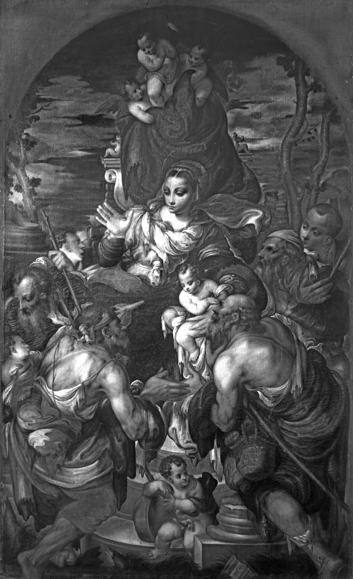 Mostra del dopolavoro. Dipinti di carattere retrospettivo della provincia di Belluno esposti alla mostra di quel dopolavoro. Feltre. Cattedrale. Pietro Marescalchi (negativo) di Gabinetto fotografico (XX)