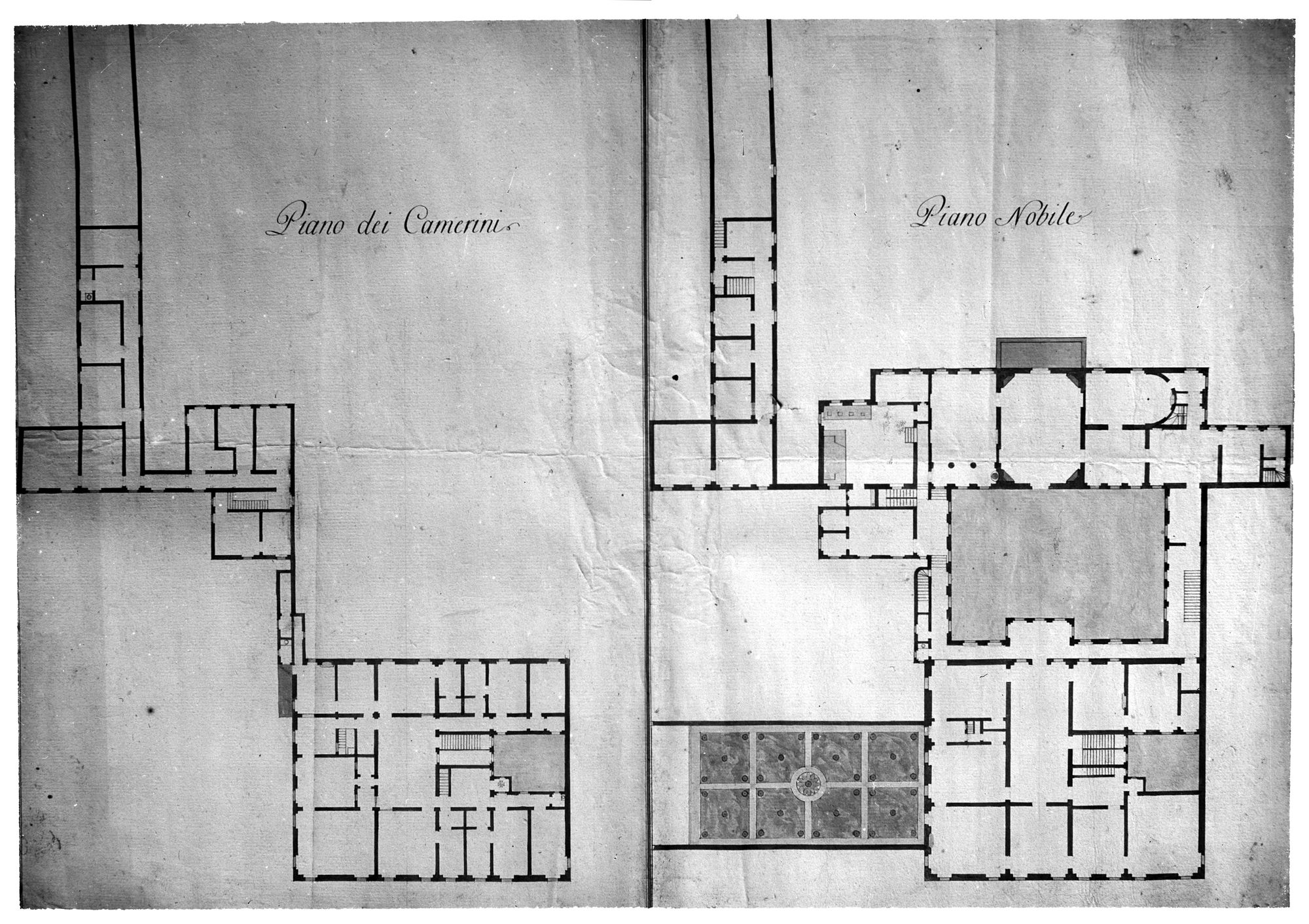 Villa Contessa Lazzaro. Prospetti e piante (negativo) di Gabinetto fotografico (XX)