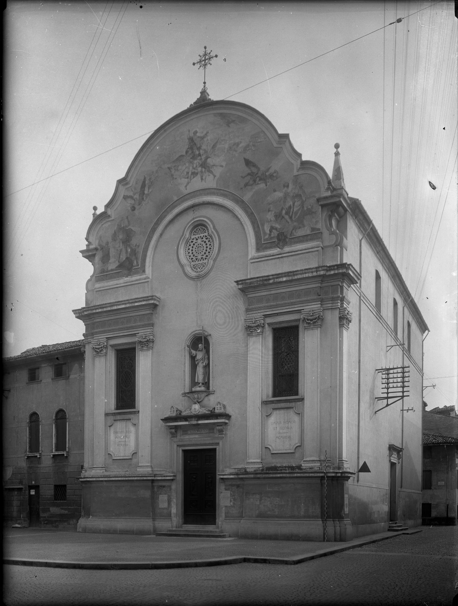 Chiesa San Leonardo. La facciata (negativo) di Gabinetto fotografico (XX)