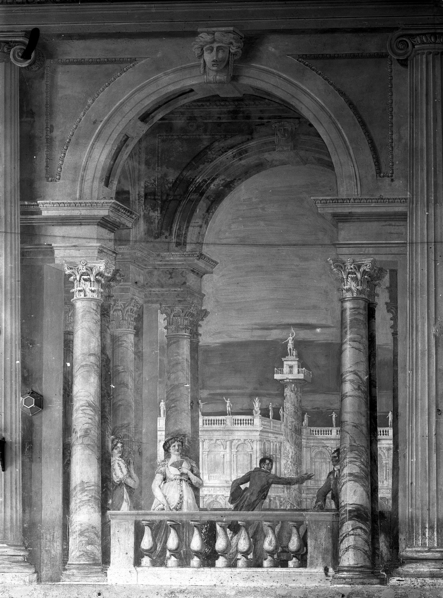 Palazzo Filodrammatici. Prospettiva (negativo) di Gabinetto fotografico (XX)