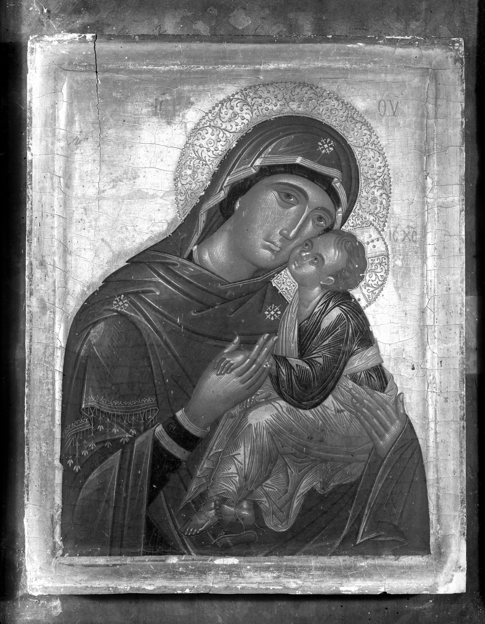 Chiesa San Lorenzo. Madonna con Bambino. Pittura veneta cretese del sec. XVI (negativo) di Gabinetto fotografico (XX)
