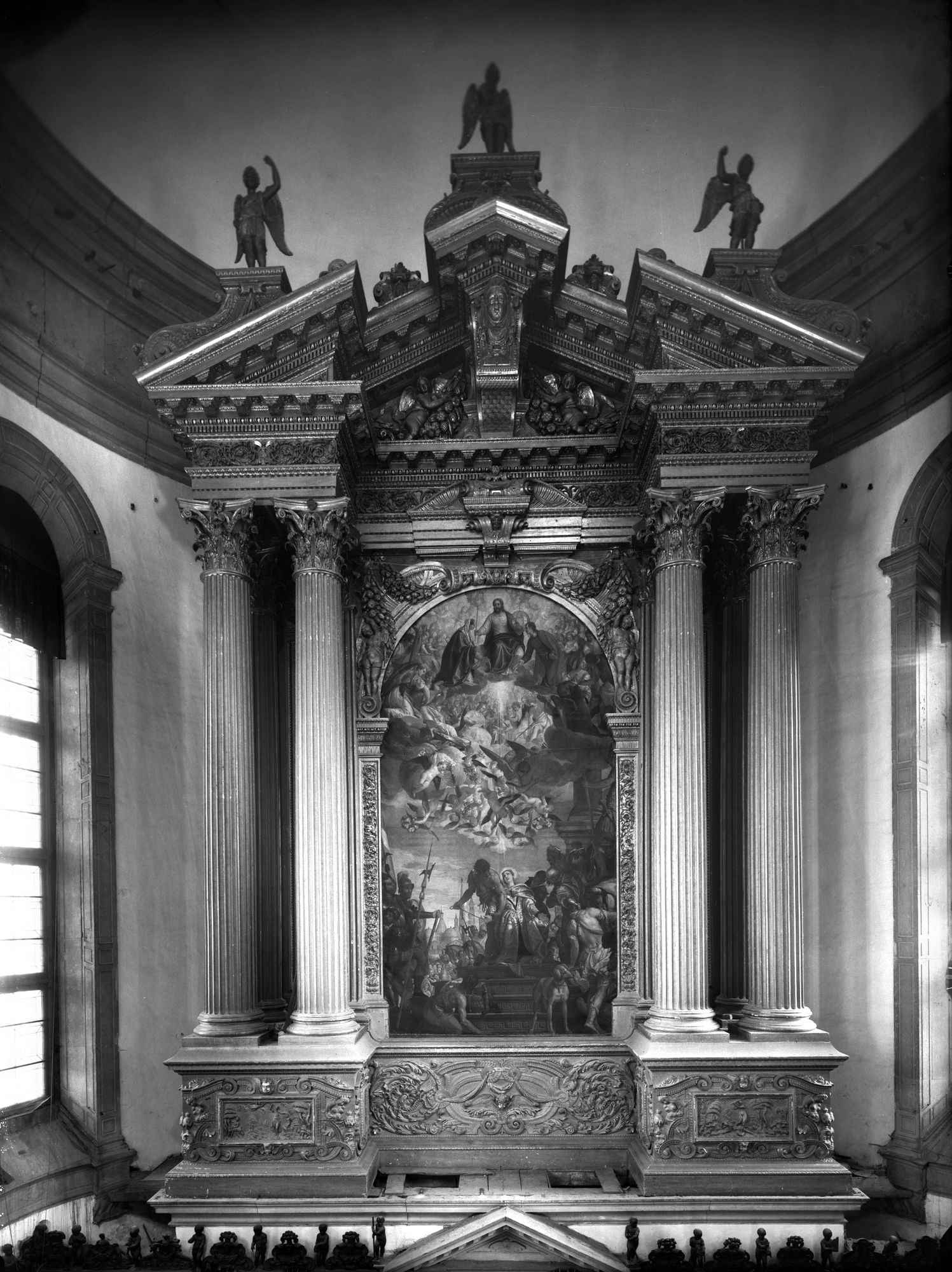 Chiesa Santa Giustina. Dipinto del Veronese e cornice del Sanmicheli (negativo) di Gabinetto fotografico (XX)