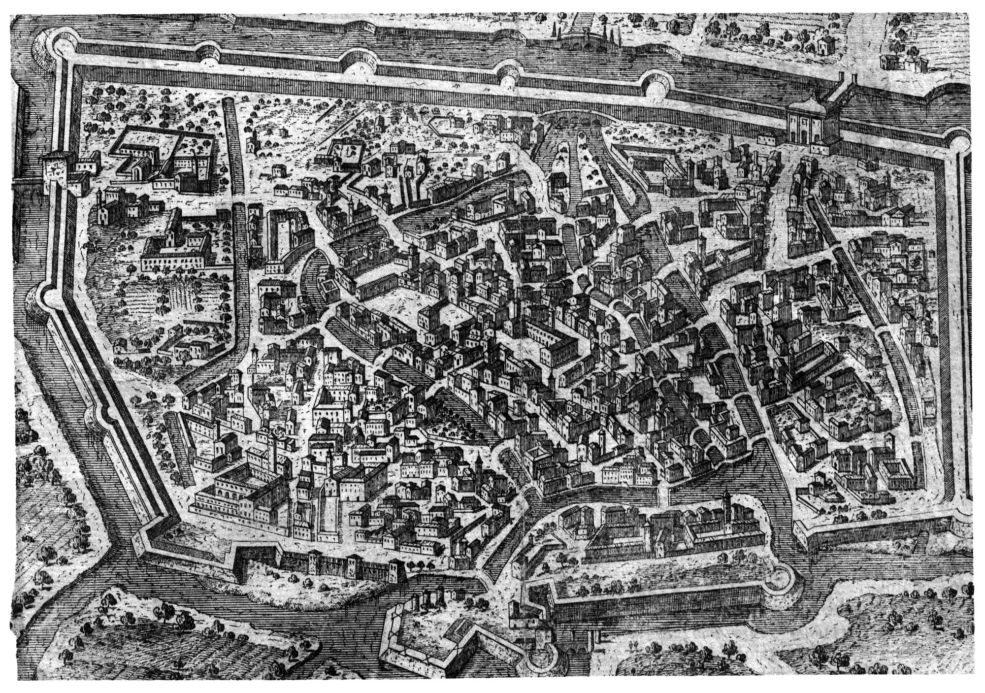 La pianta della città da vecchia sampa (negativo) di Gabinetto fotografico (XX)