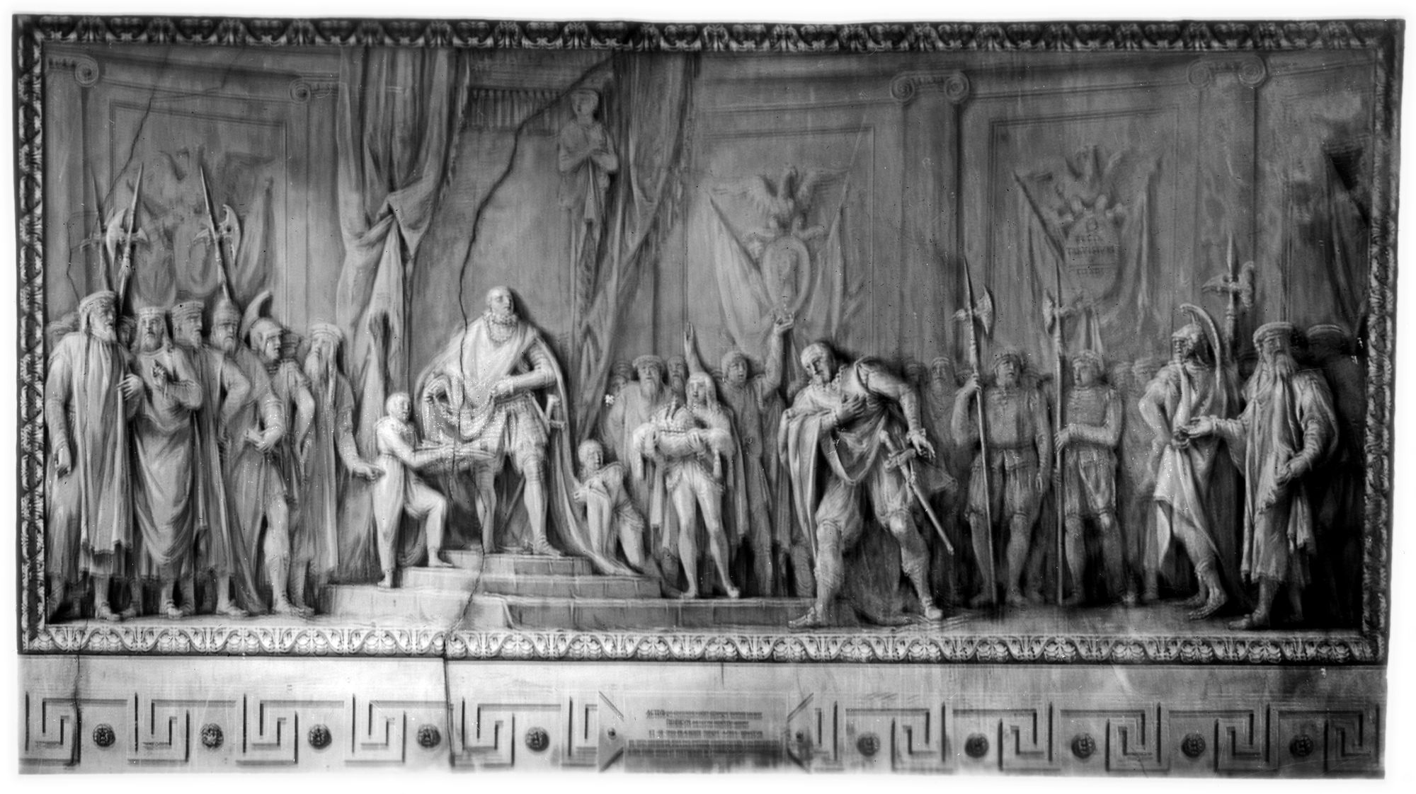 Palazzo Avogaadro. L' esterno e soffitto a pannelli (negativo) di Gabinetto fotografico (XX)