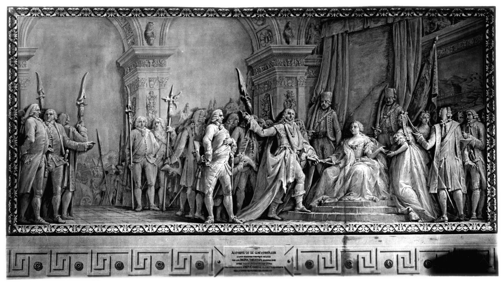 Palazzo Avogaadro. L' esterno e soffitto a pannelli (negativo) di Gabinetto fotografico (XX)