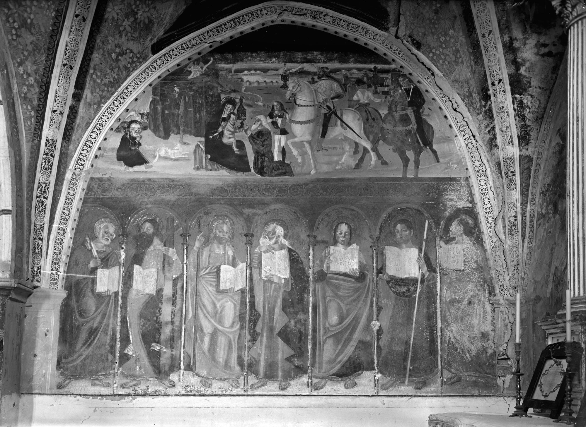 Cappella Maggiore. Affresco (negativo) di Gabinetto fotografico (XX)