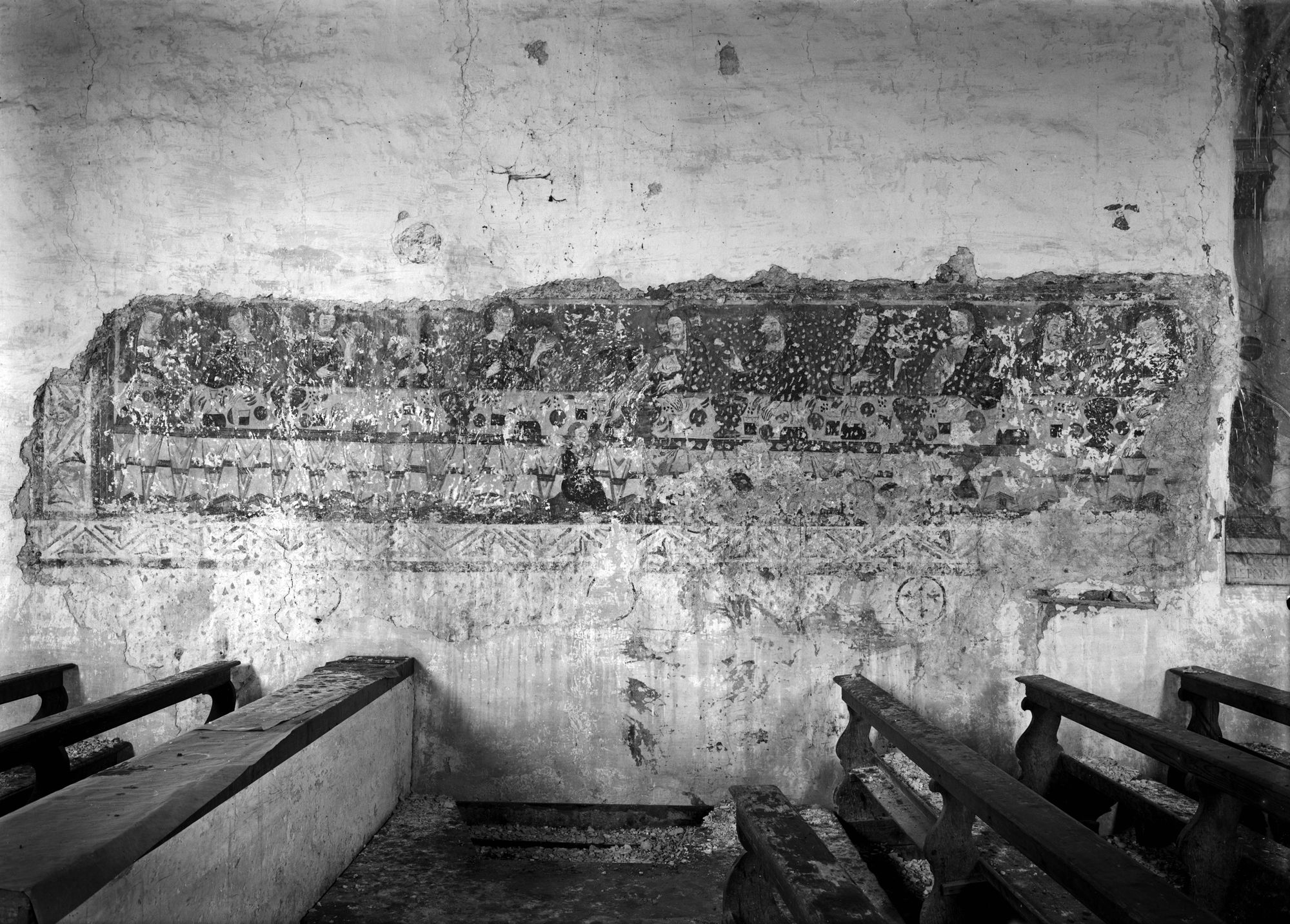 Cappella Maggiore. Affresco (negativo) di Gabinetto fotografico (XX)