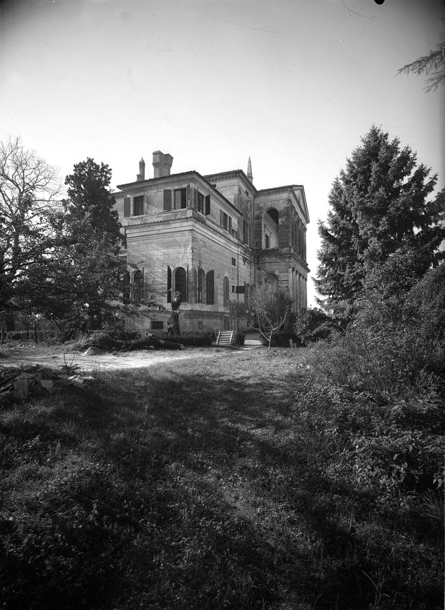 Villa Cornaro. Fianco esterno a occidente (negativo) di Gabinetto fotografico (XX)