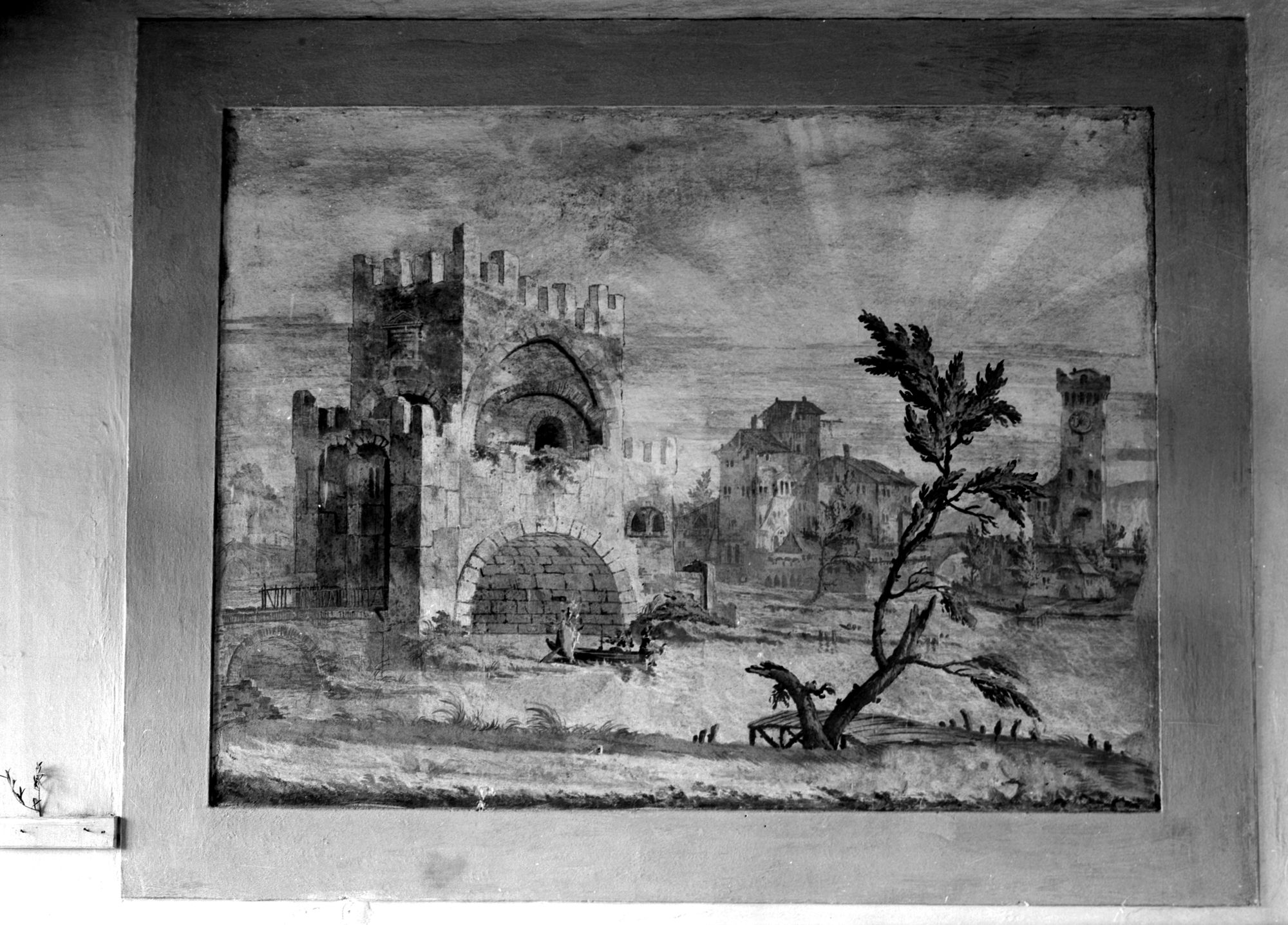 Villa Pesaro. Collegio Manfredini. Affresco (negativo) di Gabinetto fotografico (XX)
