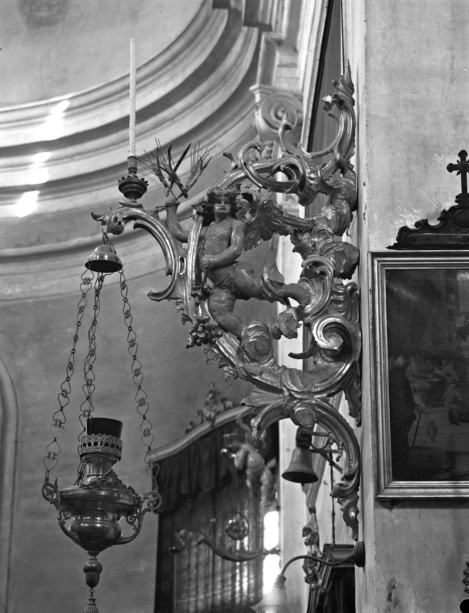 Borgo San Marco. Chiesa. Braccio portalampade (negativo) di Gabinetto fotografico (XX)