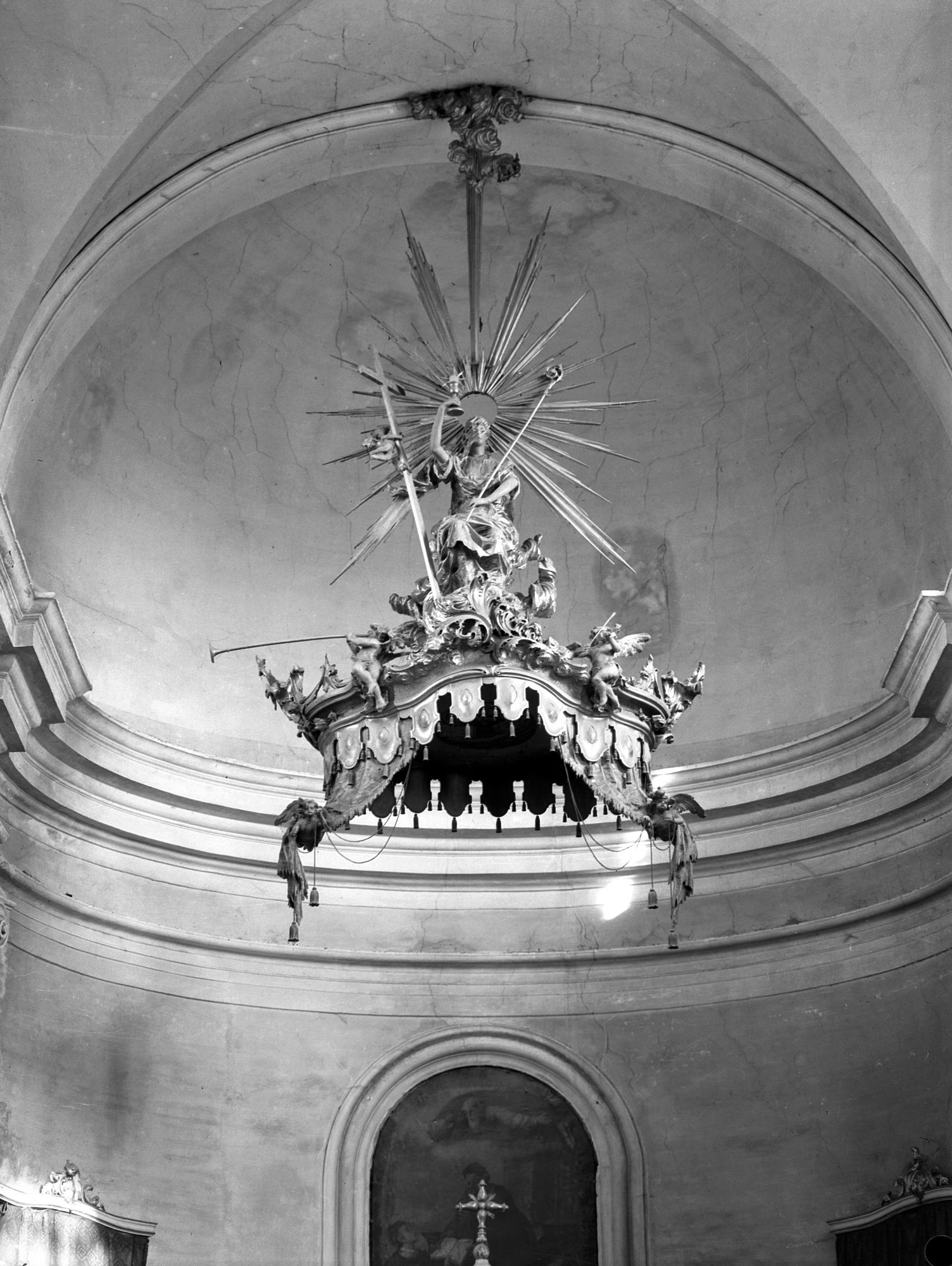 Borgo San Marco. Chiesa. Scultura in legno (negativo) di Gabinetto fotografico (XX)