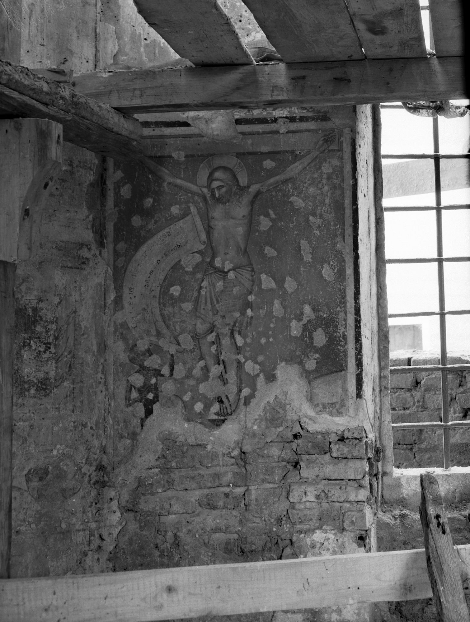 Convento di San Marco. Crocefissione. Affresco (negativo) di Gabinetto fotografico (XX)