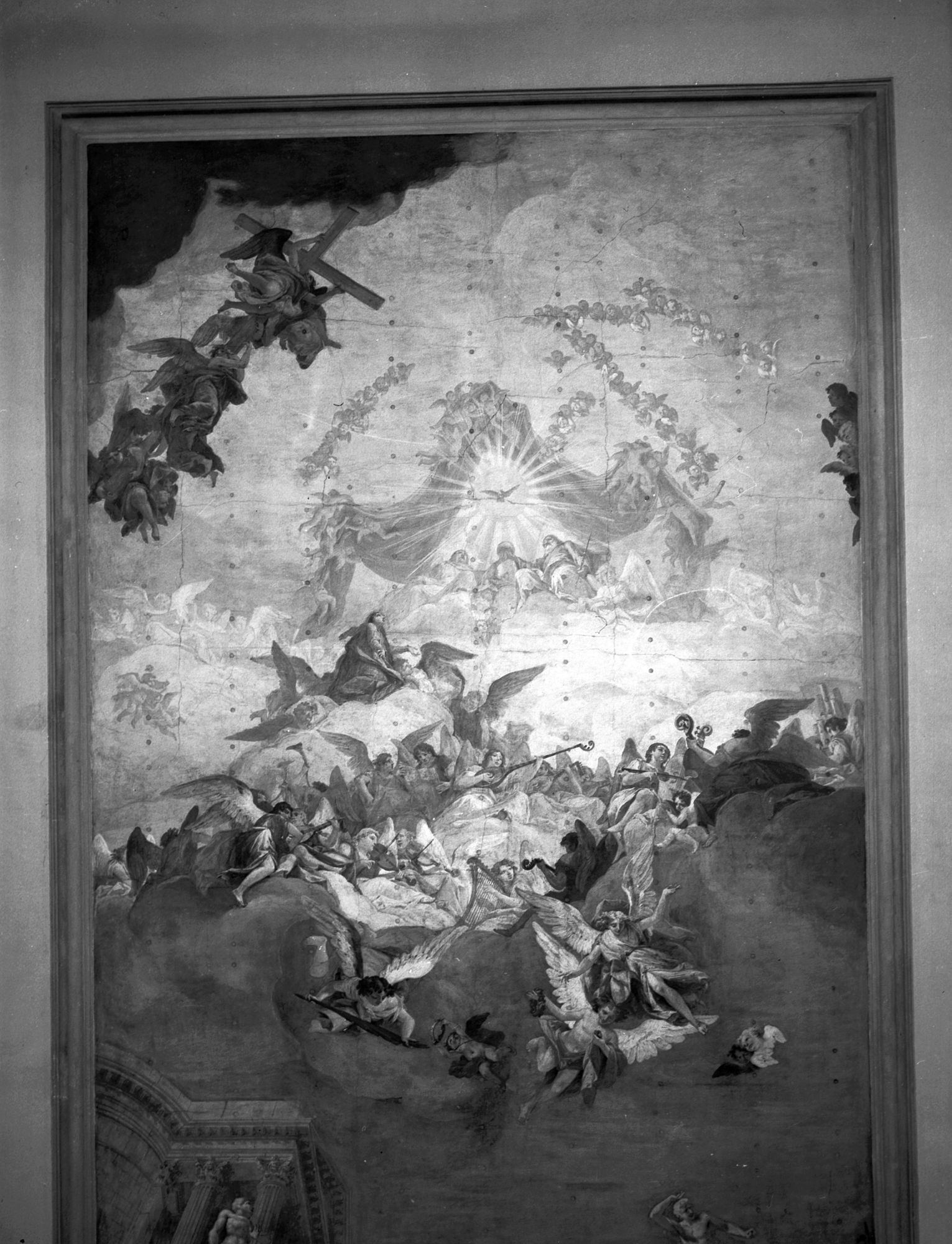 Villa Ravagnini. Chiesa. Particolare. Soffitto (negativo) di Gabinetto fotografico (XX)