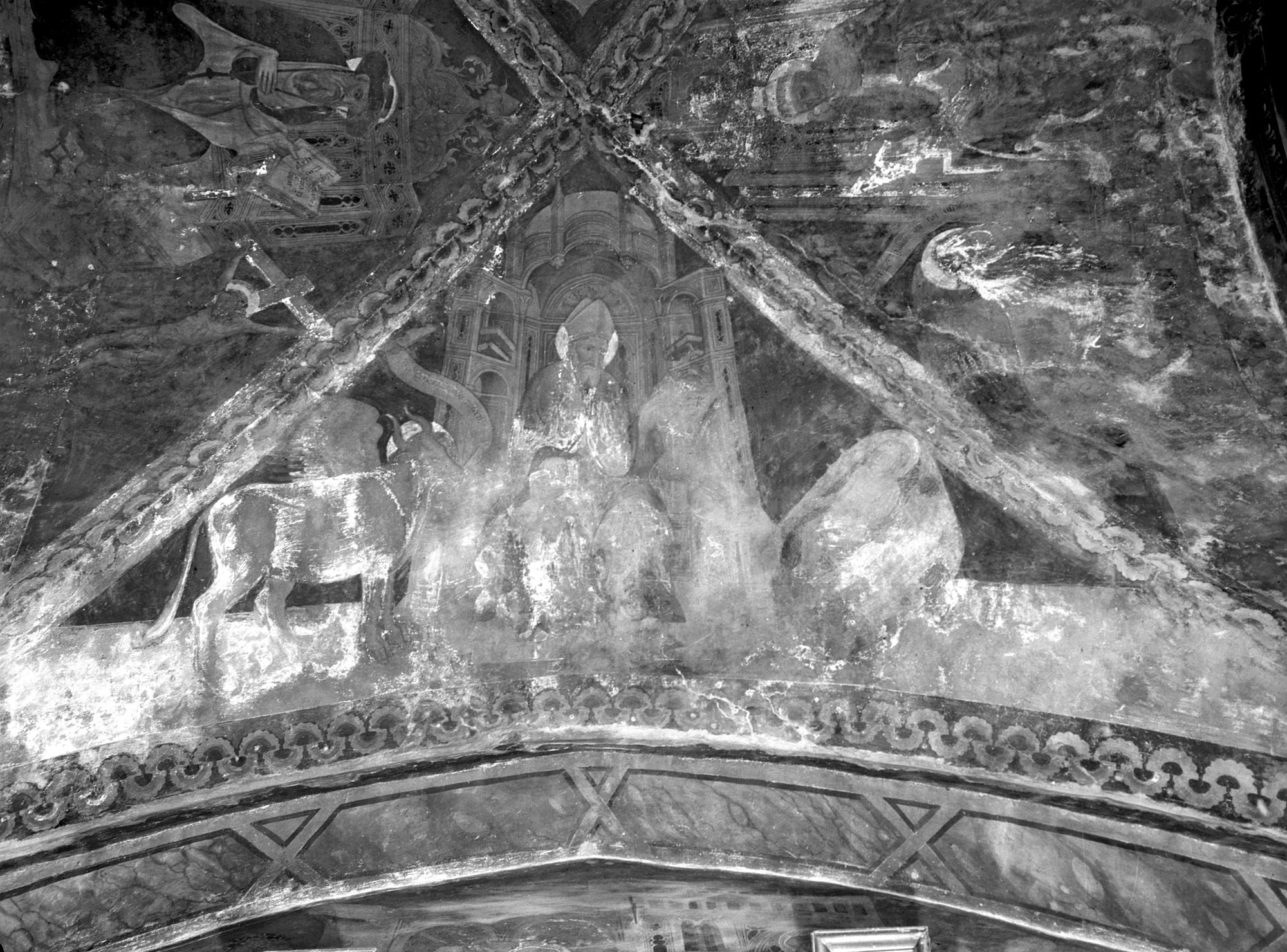 Ospitale Civile. Chiesetta. Particolare soffitto a volta (negativo) di Gabinetto fotografico (XX)