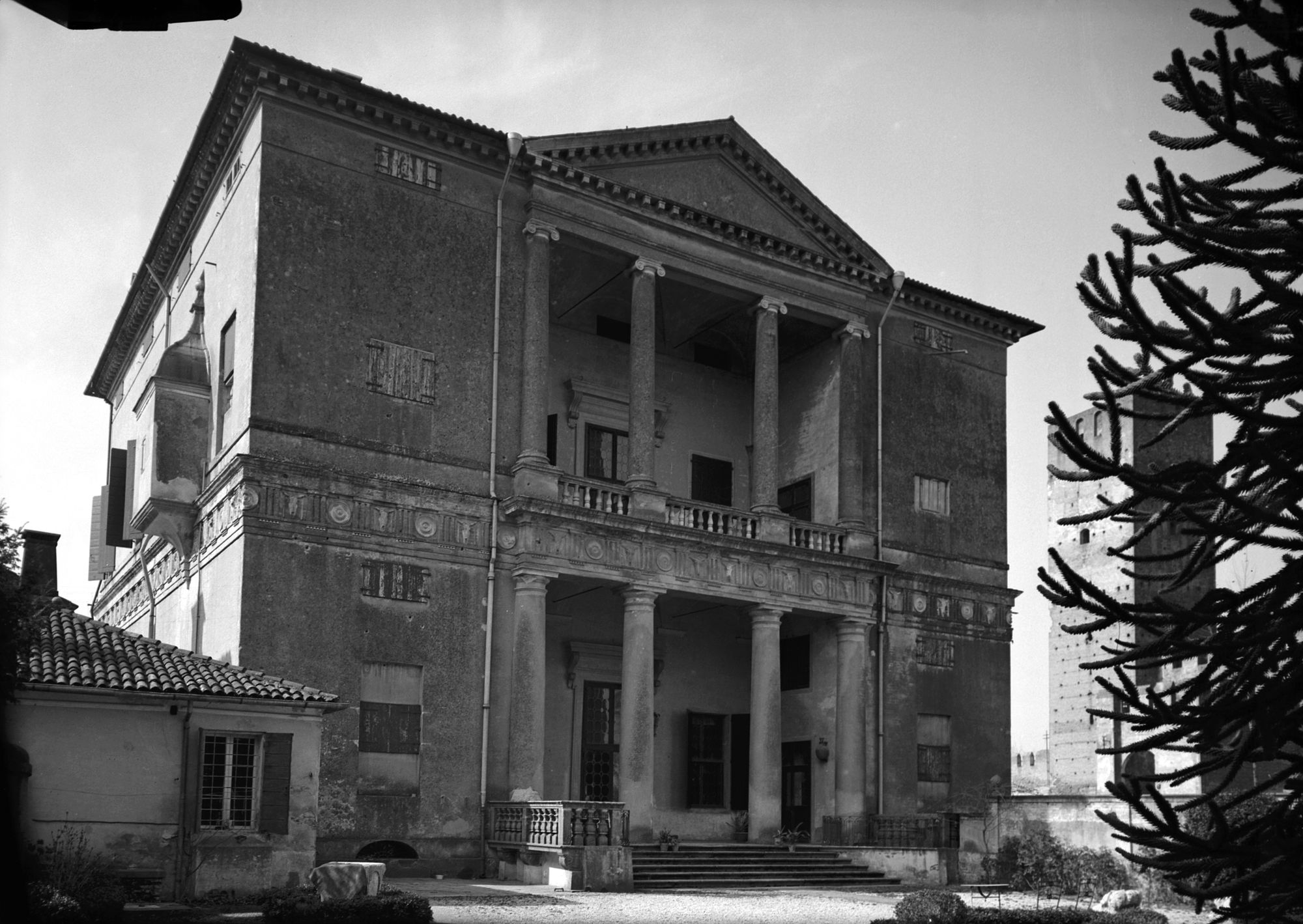 Villa Pisani. La retrofacciata (negativo) di Gabinetto fotografico (XX)
