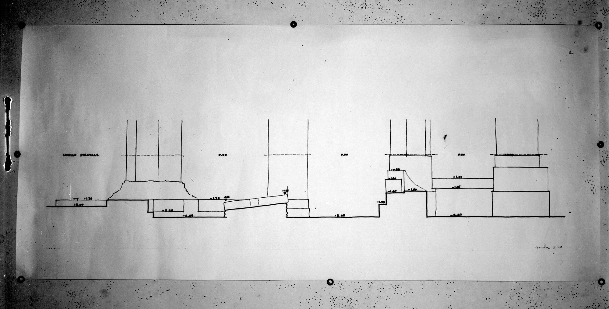 Chiesa Santa Sofia. Rilievo degli scavi (negativo) di Gabinetto fotografico (XX)