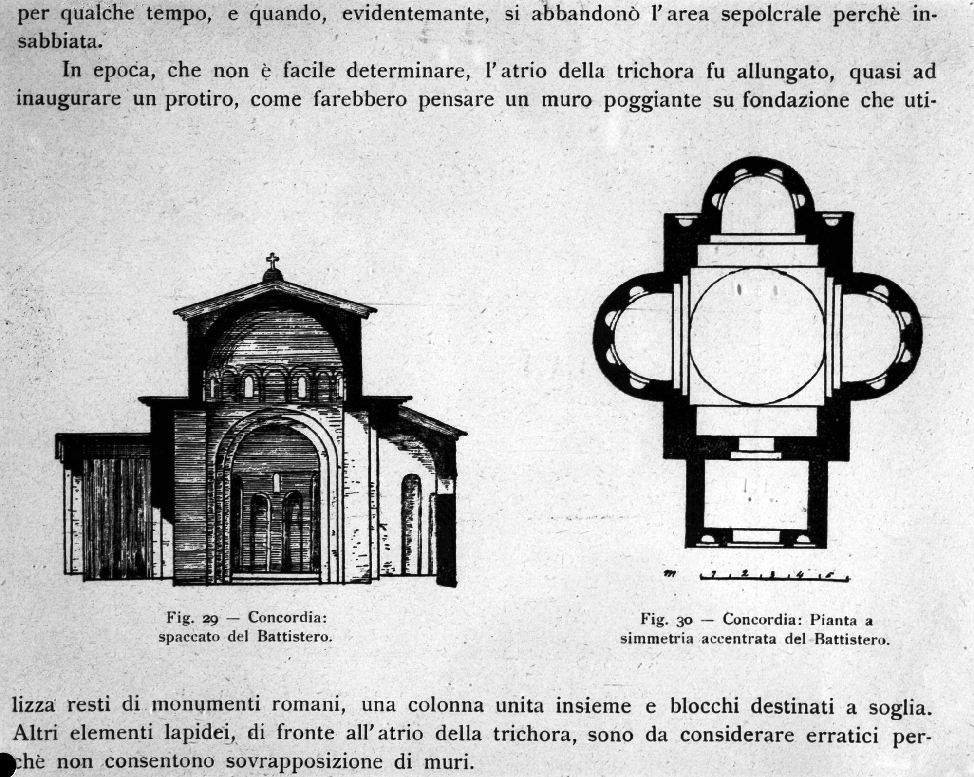 Battistero. Pianta e sezione (negativo) di Gabinetto fotografico (XX)