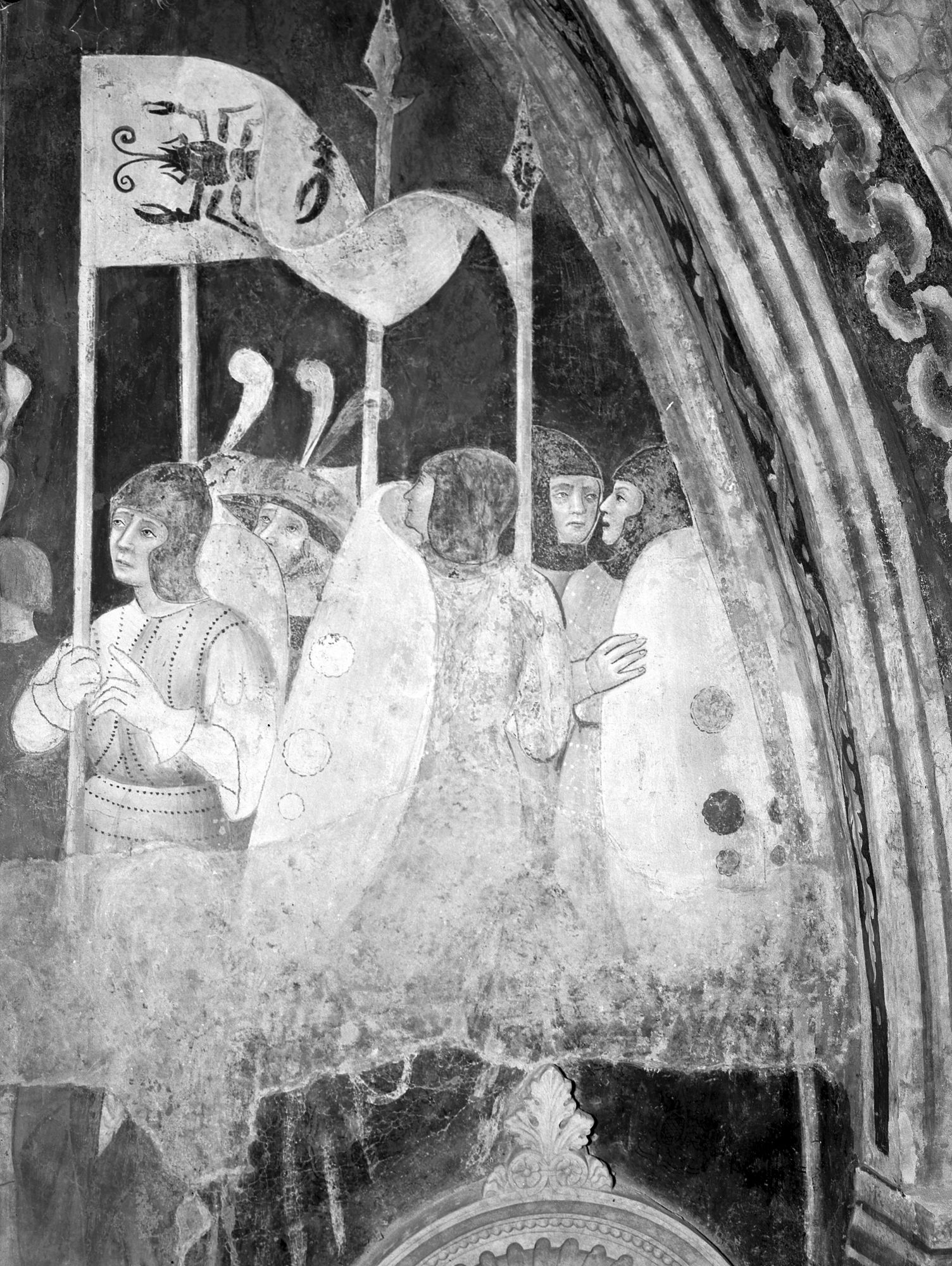 Ospitale. Chiesetta di San Lorenzo. Particolare (negativo) di Gabinetto fotografico (XX)