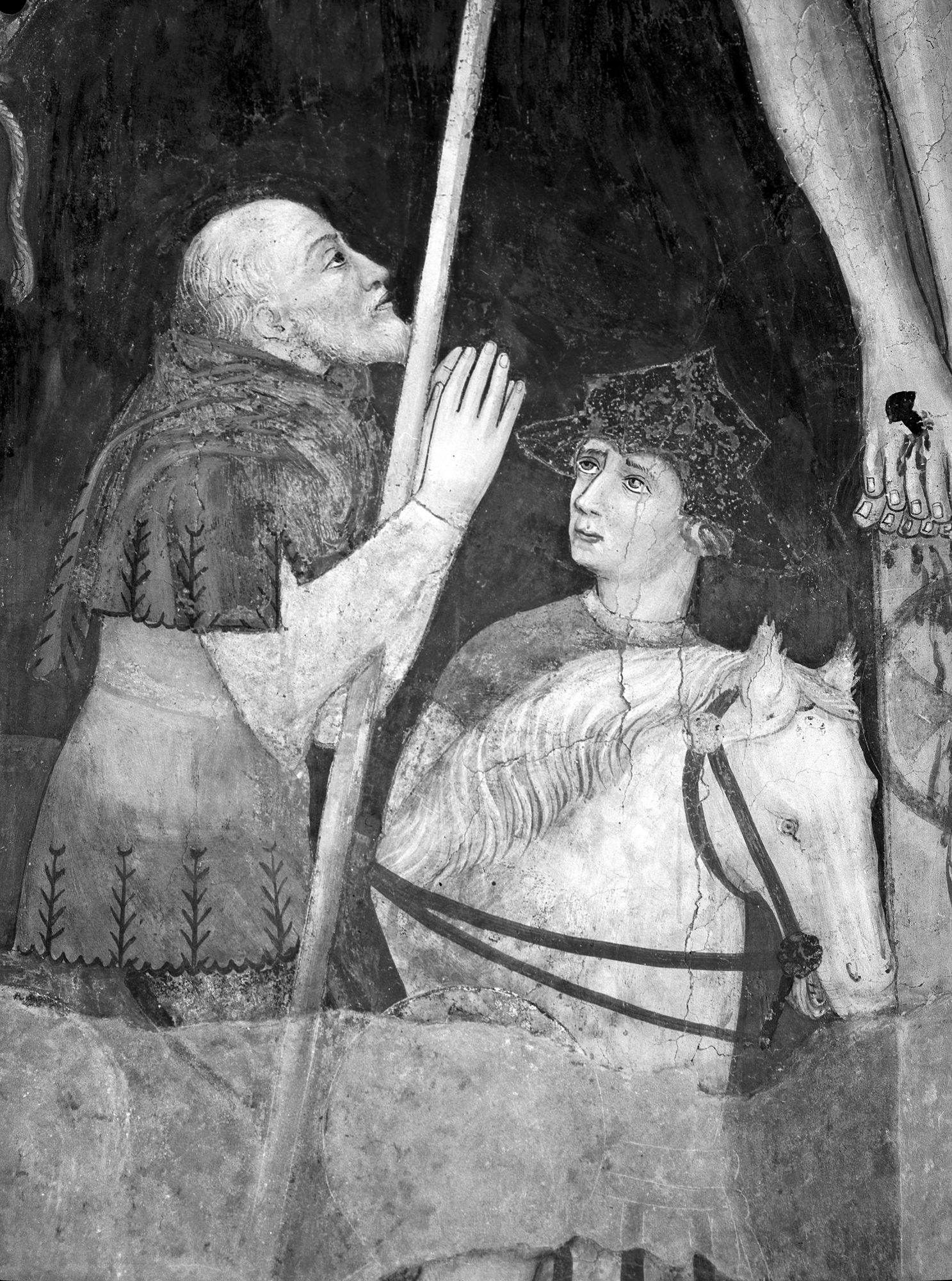 Ospitale. Chiesetta di San Lorenzo. Particolare (negativo) di Gabinetto fotografico (XX)